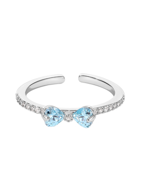 DODOGOGO蓝锆蝴蝶结满钻食指戒