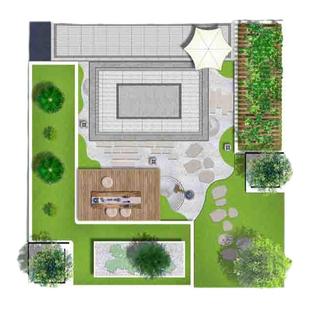 PS建筑景观园林公园绿化规划方案彩色鸟瞰施工平面分析图设计制作