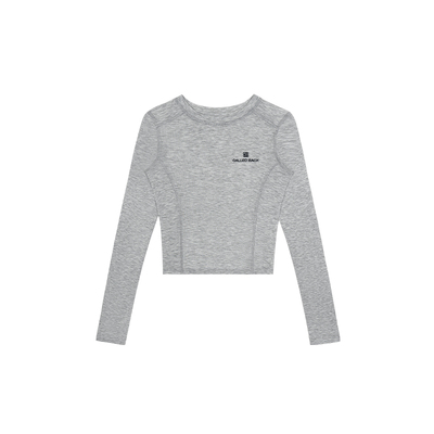 CalledBack长袖T恤女圆领上衣