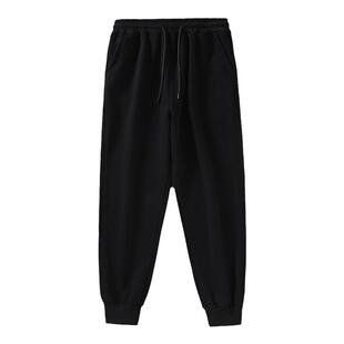 新款青年大码长裤男运动裤胖子肥佬束脚裤加肥加大休闲宽松卫裤子