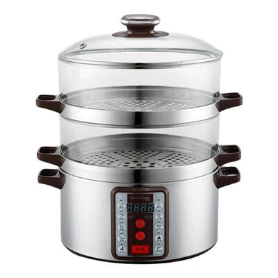 Sanmsie大容量透明电蒸锅三层