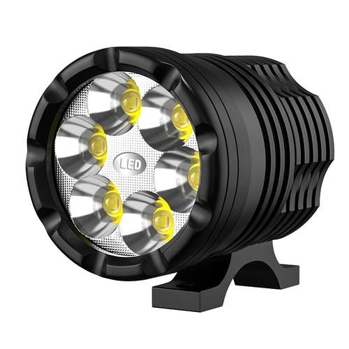 电动车灯改装外置超亮12V三轮电瓶车强光LED前大灯摩托车流氓射灯