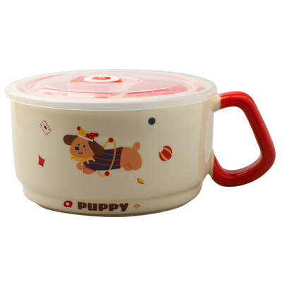 舍里卡通手柄碗上班族带饭专用碗