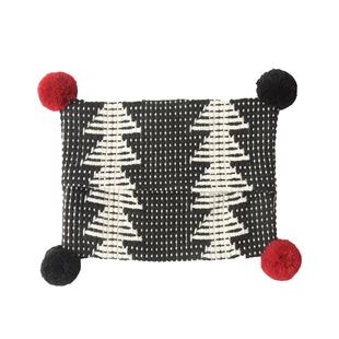 oakliving费尔岛风毛球圣诞纸巾套手工编织装饰纸巾盒家用收纳