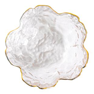 ins风玻璃樱花碟早餐碟水果碟创意网红酱料碟子家用蘸料碟调料碟