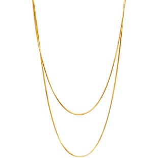 925银极细项链0.8MM八角链超闪蛇骨链女式欧美颈链锁骨链叠戴镀金