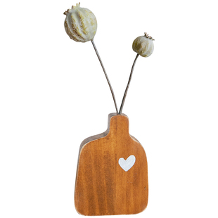 阿楹 情绪稳定木质小花瓶可爱绿植摆件艺术高级小众复古法式装饰