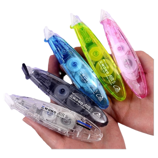 日本tombow蜻蜓笔式修正带mono小型迷你女可爱透明涂改带AIR进口实惠装大容量彩色改正改字带可替换芯学生用