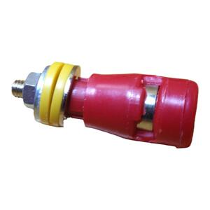 弹簧式接线柱红黑接线端子6A上海阳刚压接式塑料接线铜柱JST01