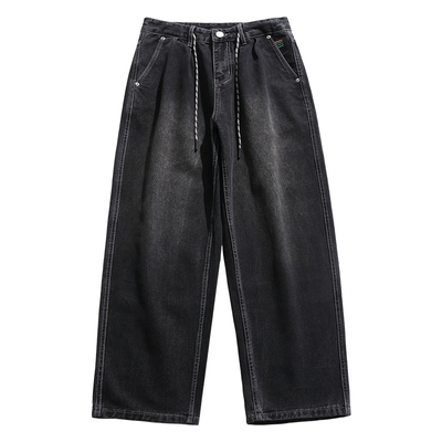 马切达高街直筒牛仔裤水洗长裤