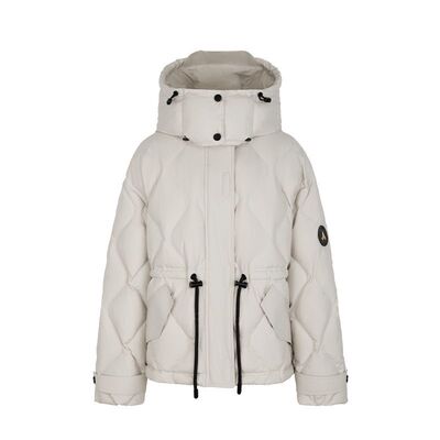 YAYA鸭鸭2025新款运动风加厚外套连帽宽松中长款冬季保暖羽绒服女