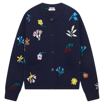 羊毛提花开衫外套