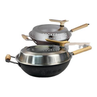 炒锅炊大皇非遗轻铸炒锅无涂层锅