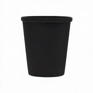 哑光黑色高瘦陶土陶盆兰花朱顶红阳台客厅花园绿植透气花盆带托盘