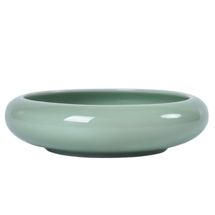 青瓷文房四宝笔洗书房书法水洗墨盒大号墨碟绘画墨盘墨池水碟调色