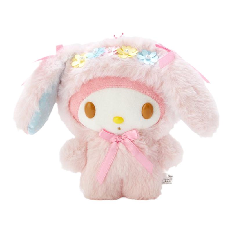 日本代购三丽鸥正版复活节兔子美乐蒂公仔玩偶毛绒包包挂件小挂饰