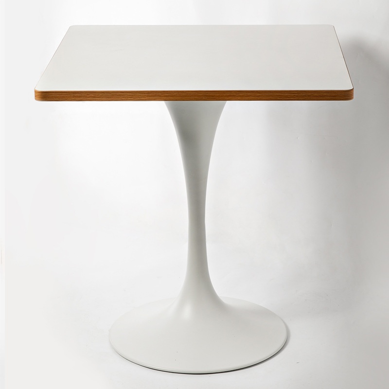 北欧餐桌家用小户型奶茶店圆桌郁金香网洽谈白色简约桌子红接待