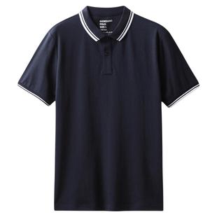佐丹奴Polo男装黑科技速干针织撞色珠地布薄短袖POLO 01014387
