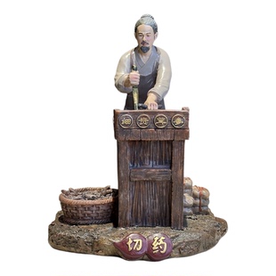 中医文化摆件 古代制药流程模型人物雕塑 中医馆摆件氛围装饰热卖