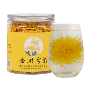 菊花茶 修水过千笔金丝皇菊罐装一朵一杯大黄菊花20g