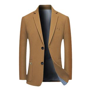 休闲西装外套男款新品秋冬季单西商务韩版加棉中青年修身时尚西服