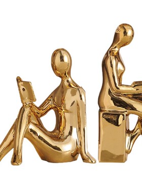 [家居好物]轻奢高端人物书挡摆件