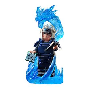 国产拼装积木小人仔动漫火影第三方忍者二代目千手扉间水龙王玩具