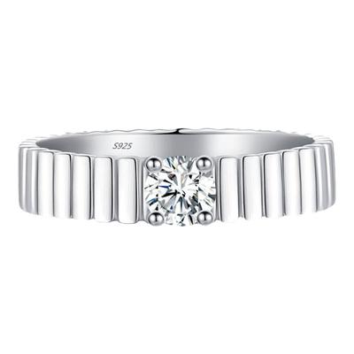 摩典莫桑钻S925纯银chic风戒指女