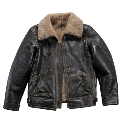 复刻RL复古做旧皮毛一体外套