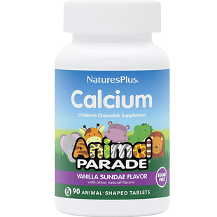 美国Nature's Plus 动物大游行钙片儿童钙镁咀嚼片补钙 无糖护牙