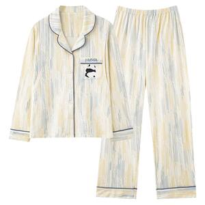 浪莎月子服孕妇睡衣女春秋季纯棉长袖产后产妇喂奶哺乳家居服套装