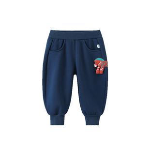 [465G摇粒绒]齐齐熊宝宝裤子加绒加厚冬款男童卫裤新年拜年服儿童