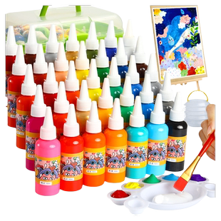 丙烯颜料儿童无毒套装染料画画工具防水防晒不掉色小学生手指画幼儿园可水洗绘画水粉画初学者美术生专用涂料
