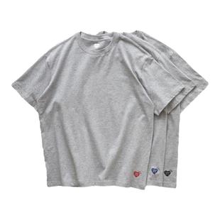 现货 HUMAN MADE 3PACK T-SHIRT爱心纯棉打底休闲短袖白色T恤男款