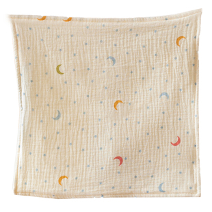 星星彩月儿童纯棉a类纱布六层套装方巾毛巾吸水全棉手巾洗脸面巾