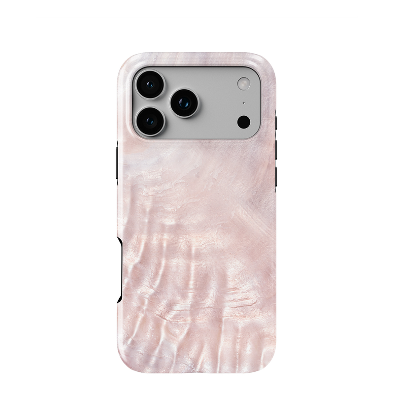 Acvoo仿真质感贝母纹理粉iPhone17Promax保护16适用于苹果15手机壳14防摔壳13不褪色12可水洗全包