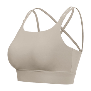 高颜值运动文胸女紧身显瘦跑步瑜伽服外穿透气专业训练健身上衣薄