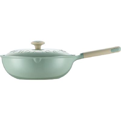 炊大皇超轻无涂层钛瓷不粘炒锅