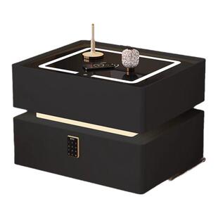 2025新款悬浮式床头柜卧室智能带灯轻奢高级感现代简约实木床边柜