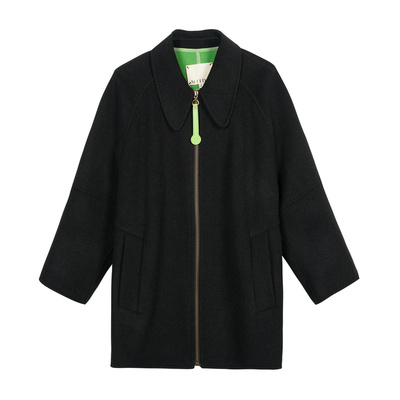 MIIDII谜底2022春秋季优雅双面呢中长款绵羊毛呢大衣女221MD0012