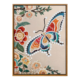 中国风敦煌蝴蝶珍珠画diy材料全套手工打发时间成人数字油装饰画