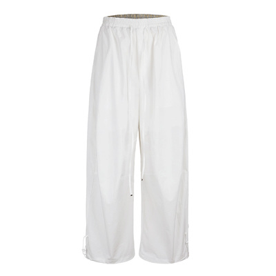 通勤拼接休闲裤格纹气球裤