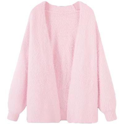 水貂绒开衫慵懒风毛衣外套女