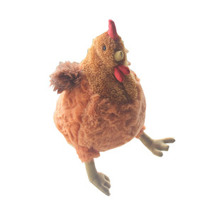 塞西尔搞怪超高颜值可爱动物款毛绒小母鸡大公鸡笔袋学生文具盒