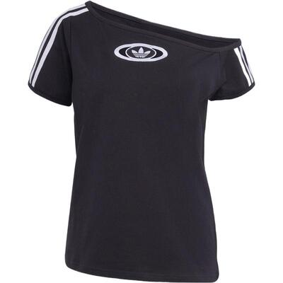 滔搏adidas阿迪达斯三叶草女子OFFSHOULDER运动休闲短袖T恤KC8796