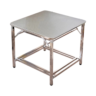 精品不锈钢烤火桌子家用取暖桌小饭桌方桌可折叠餐桌正方形烤火架