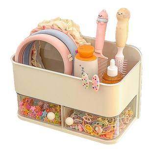 儿童发饰收纳盒壁挂式大容量装发夹发圈发箍神器多功能梳子置物架