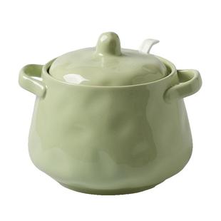 舍里陶瓷猪油罐坛子大容量家用耐高温辣椒油罐厨房盐罐调味料罐子