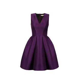 MummyCat下蛋喵【璀璨人生】 新品魅影紫贵气深V领礼服连衣裙
