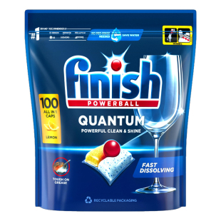 finish亮碟三合一洗碗凝珠洗碗机专用洗涤剂机体清洁剂洗碗粉块盐